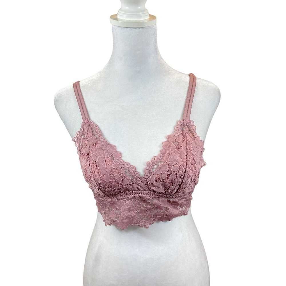 Marilyn Monroe Pink Lace Lightly Lined Bralette Size Large